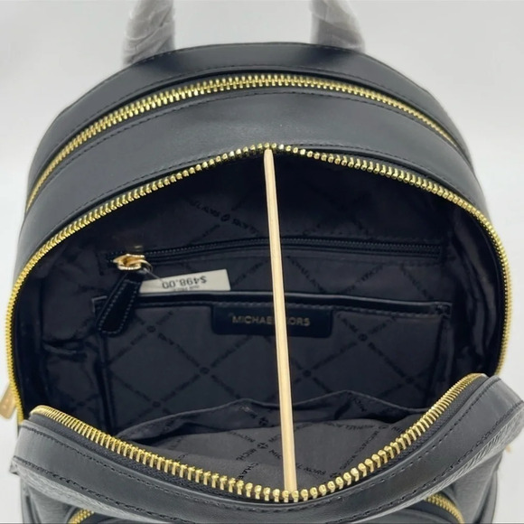 Michael Kors Medium Jaycee Backpack & MF Phone Case Wallet Black/Goldd - Picture 5 of 11